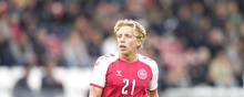 Mads Bidstrup - her i aktion for U21-landsholdet - skal spille for FC Nordsjælland i den kommende sæson. Arkivfoto: Ulrik Pedersen/Ritzau Scanpix
