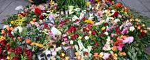 De dræbte efter søndagens skyderi i Field's mindedes med lys og blomster i Ørestad i København mandag den 4. juli.. Foto: Philip Davali/Ritzau Scanpix