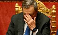 Mario Draghi blev hentet ind for at lede en samlingsregering i det kriseplagede Italien. Torsdag trak han stikket, efter at partier i hans egen regering ikke støttede ham. Foto:  Andreas Solaro/AFP
