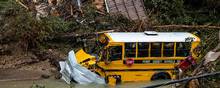 En skolebus i Perry County. Foto: Seth Herald / AFP)