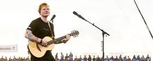 Britiske Ed Sheeran på scenen i Øresundsparken i København onsdag den 3. august 2022 under den første af 4 udsolgte koncerter. Foto: Torben Christensen/Ritzau Scanpix