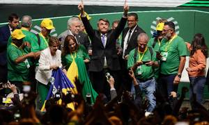 Jair Bolsonaro har flere gange sået tvivl om svindel med det brasilianske valgsystem. Kritikere frygter, at han vil anfægte valgresultatet, hvis han taber præsidentvalget den 2. oktober.  Foto: Sergio Lima/AFP
