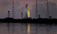 "Artemis 1" skal sendes op fra Kennedy Space Center i Cape Canaveral i den amerikanske delstat Florida. Affyringen skulle have fundet sted mandag, men blev udskudt. Foto:  Joe Raedle/Getty Images/AFP