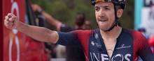 Richard Carapaz fra Ecuador kan nu kalde sig dobbelt etapevinder i årets Vuelta. - Foto: Jorge Guerrero/Ritzau Scanpix