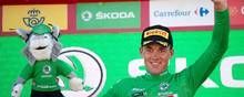 Mads Pedersens debut i Vuelta a Espana udviklede sig til at blive ét langt succesridt. Foto: JORGE GUERRERO / AFP