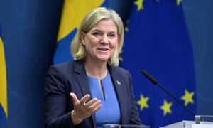 Magdalena Andersson vil torsdag tage sin afsked som Sveriges statsminister. Foto: Jessica Gow/TT News Agency via REUTERS