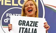 Italiens Brødre-formanden, Giorgia Meloni, vil fokusere på det, som adskiller dem, siger hun efter at have erklæret hendes højreoritenterede koalition som valgets sejrherre. Foto: Andreas Solaro/Ritzau Scanpix