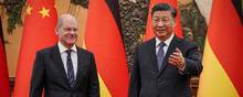 Den tyske kansler, Olaf Scholz, mødes med præsident Xi Jinping. Foto: Kay Nietfeld/AFP