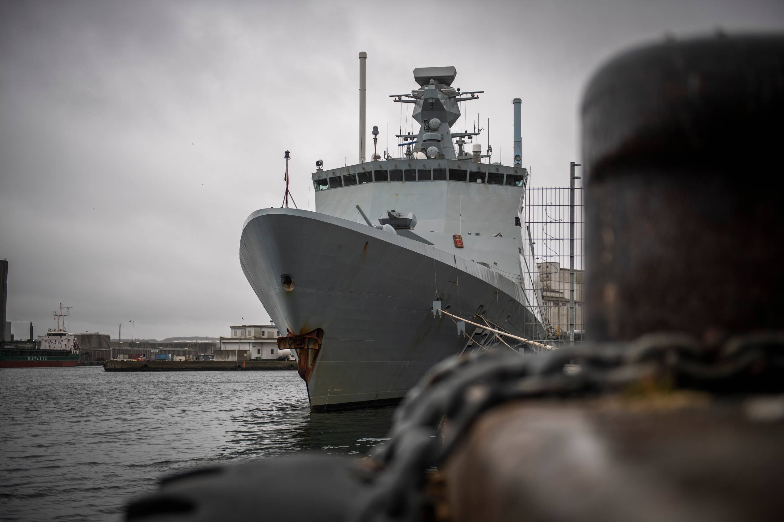 Fregatten Esbern Snare i Aarhus havn. Arkivfoto: Benny Kjølhede  