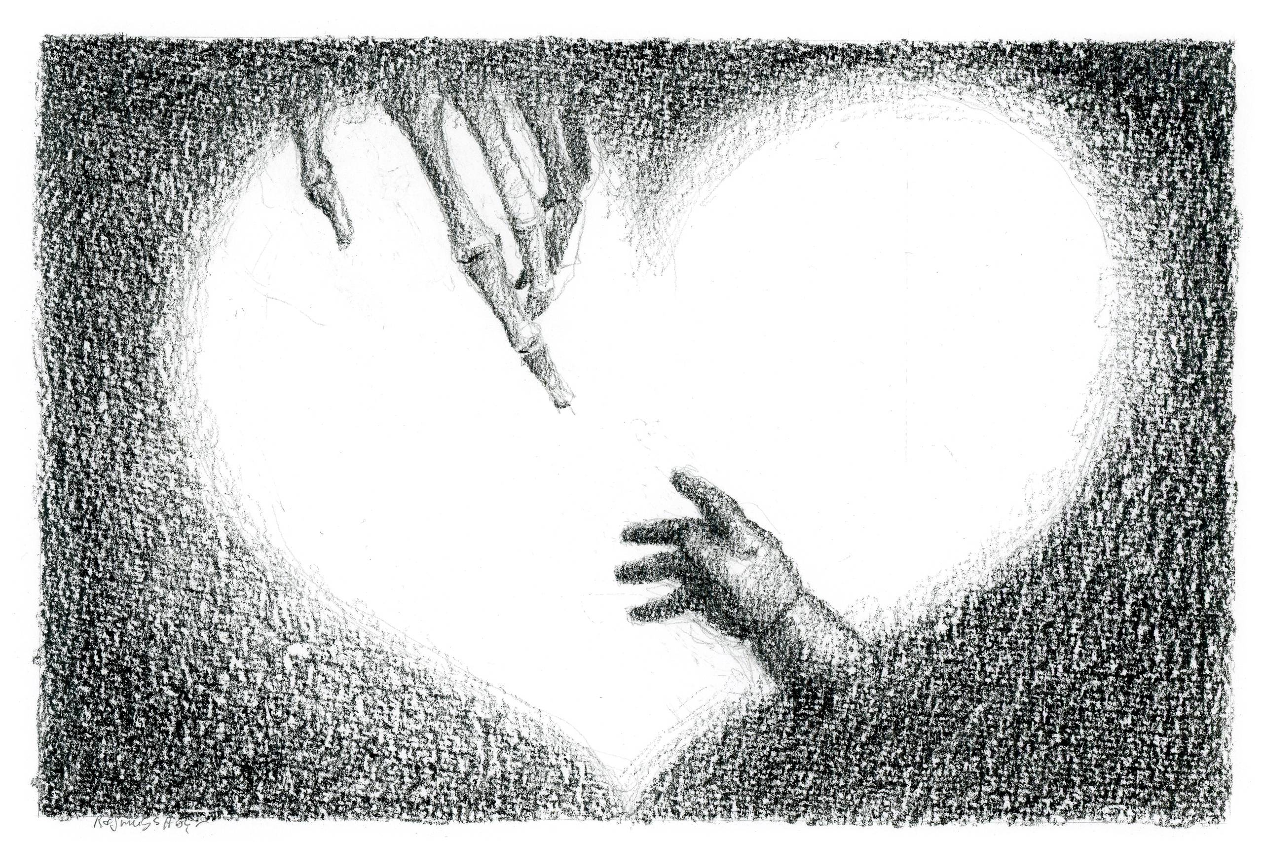 
Vi kan måske sige, ​at vores kærlighed fortsætter i vores børn, mens vi er borte i den død, som erfaringen kender som det største af alt. Men det er at sige, at livet er størst af alt, og det er blot vitalisme og i sidste ende nihilisme uden respekt for individet, skriver biskop Thomas Reinholdt Rasmussen. Tegning: Rasmus Sand Høyer