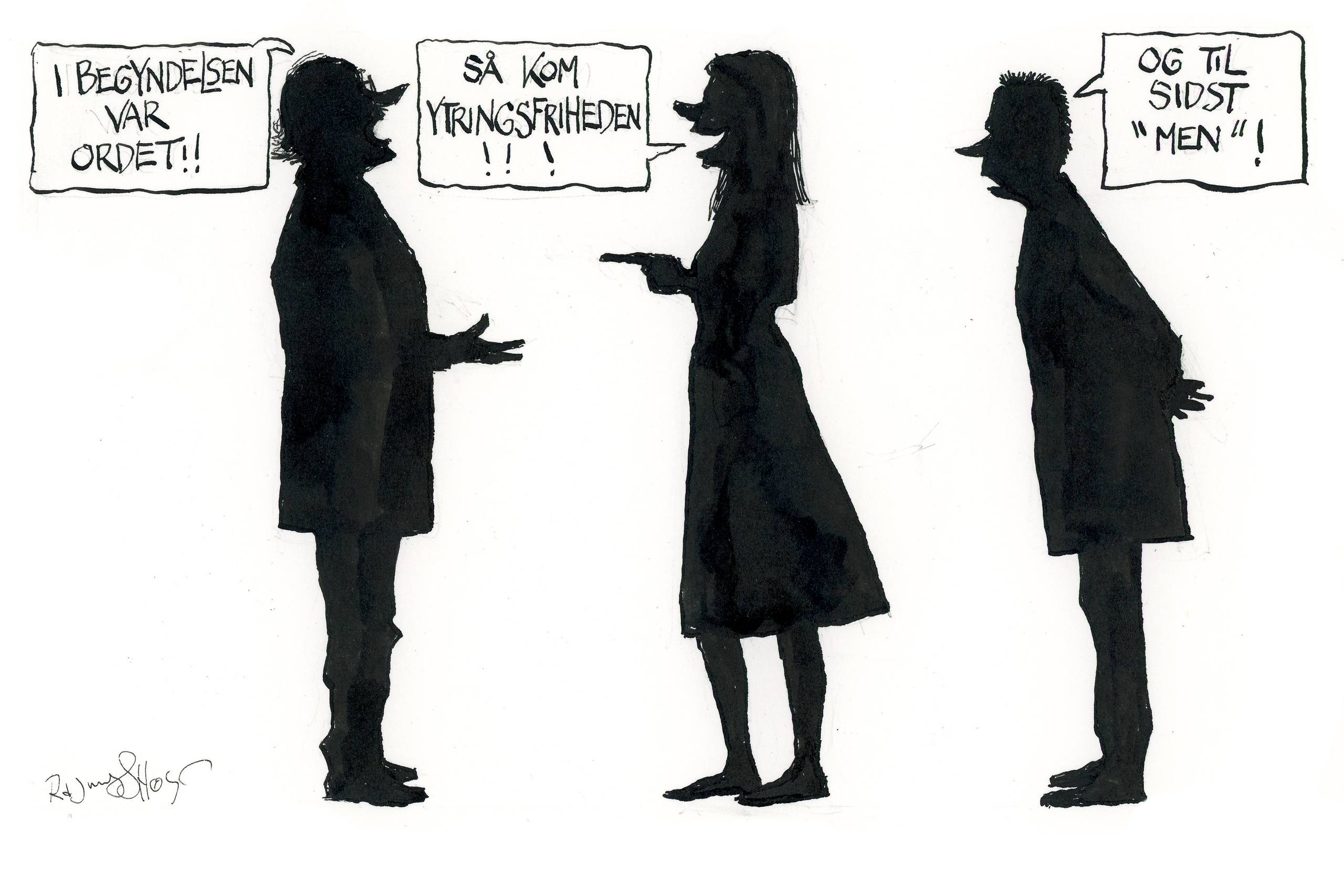 Selve kristendommen er født ud af religionskritikken. Sandt er det, at denne kritik gennem historien ofte er blevet tilsløret, men Jesus satte faktisk spørgsmålstegn ved de religiøse overleveringer og ikke mindst, hvorledes mennesket er stillet i forhold til religiøse love, skriver Thomas Reinholdt Rasmussen. Tegning: Rasmus Sand Høyer