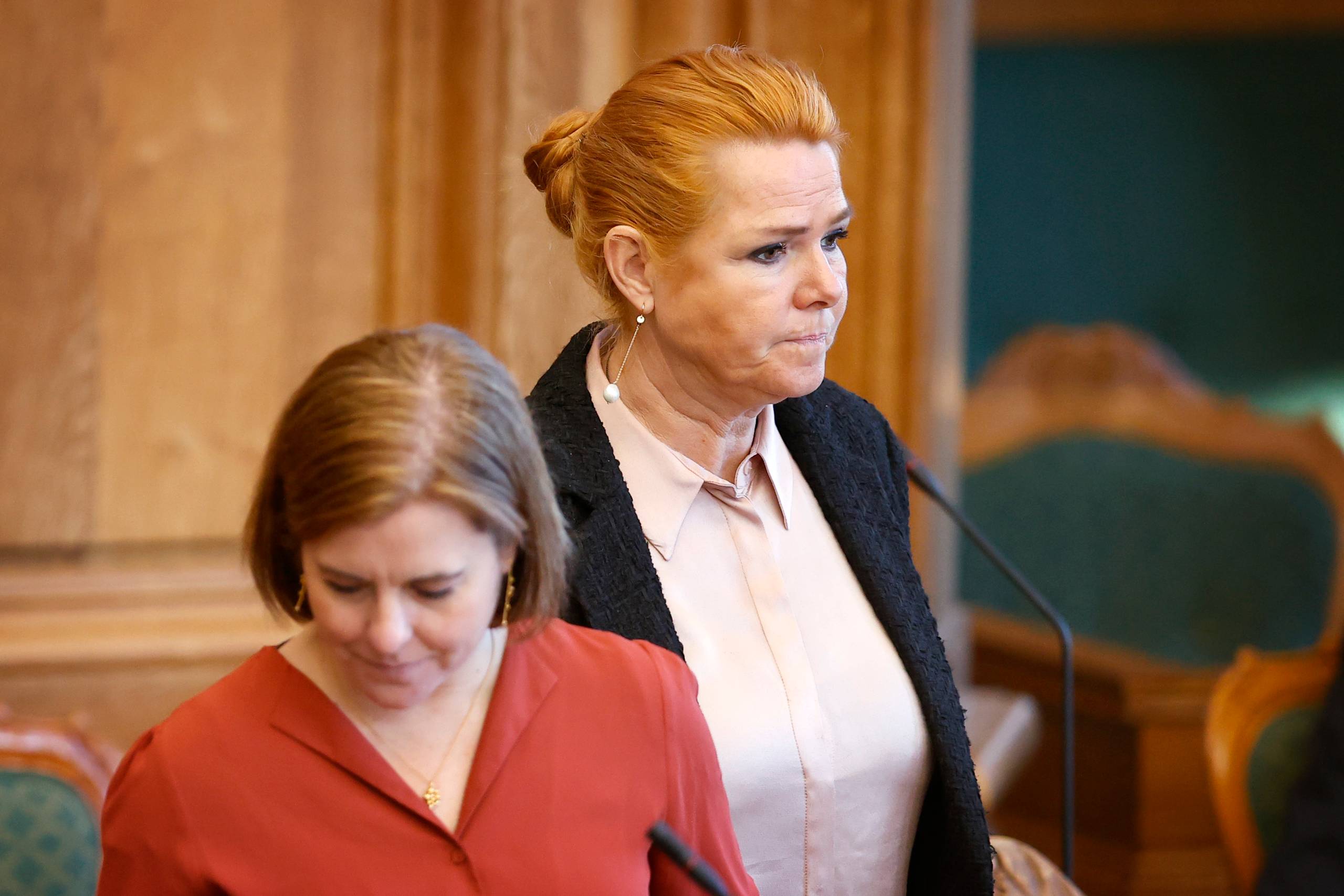 Danmarksdemokraternes Susie Jessen) og Inger Støjberg er lige så store hyklere, når det kommer til integrationspolitik, som Marie Bjerre og Morten Dahlin, som de har klandret for at være hyklere, mener Pia Kjærsgaard og Mikkel Bjørn. Arkivfoto: Jens Dresling