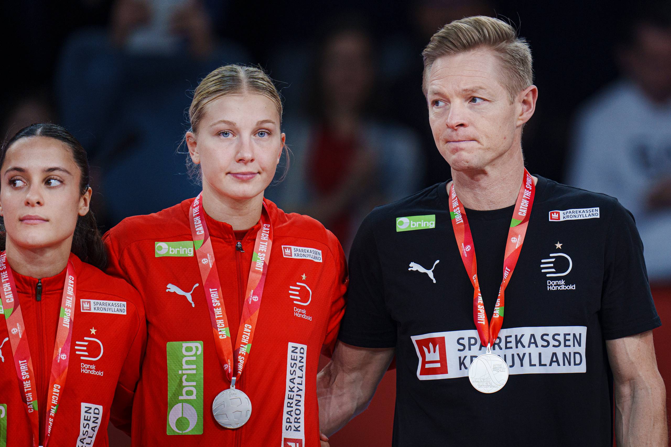 Jesper Jensen med sin anden EM-sølvmedalje som dansk landstræner. Foto: Liselotte Sabroe/Ritzau Scanpix