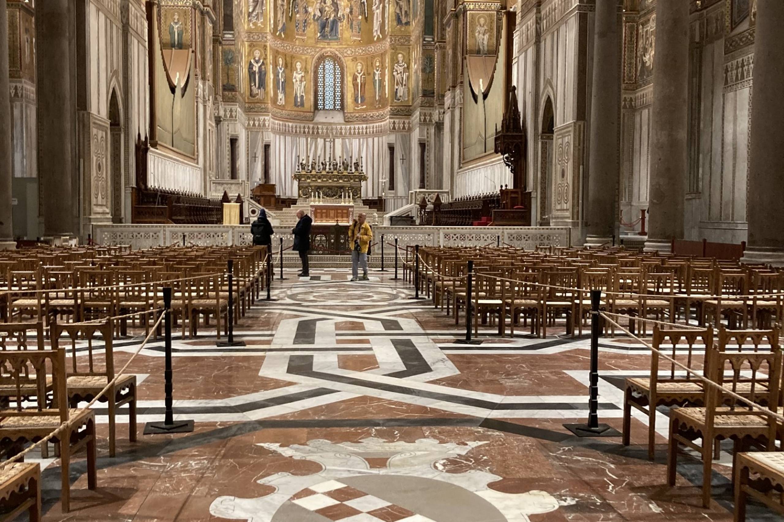 Hauteville-slægtens våbentegn i domkirken i Monreale. Foto: Nancy Falcon Castro. 