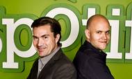 Mændende bag Spotify, Daniel Ek og Martin Lorentzon bliver med den snarlige børsnotering milliardærer. Foto: Arkivfoto Foto: Spotify - PR-foto