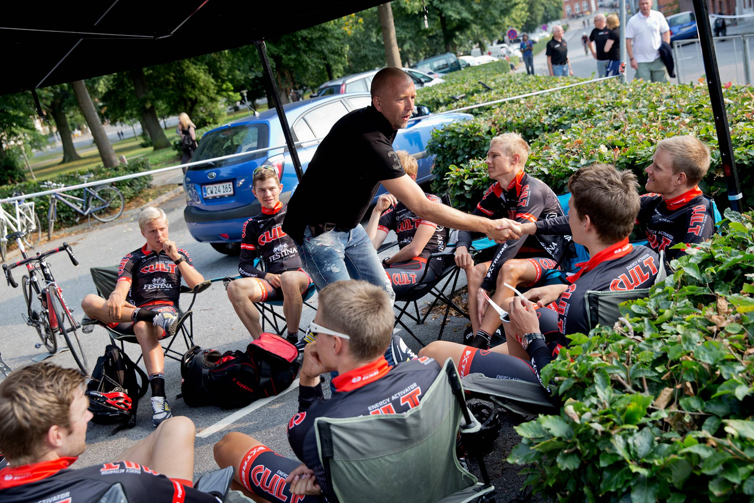 Team Cult Energy under et gadeløb i Horsens for et par uger siden. 