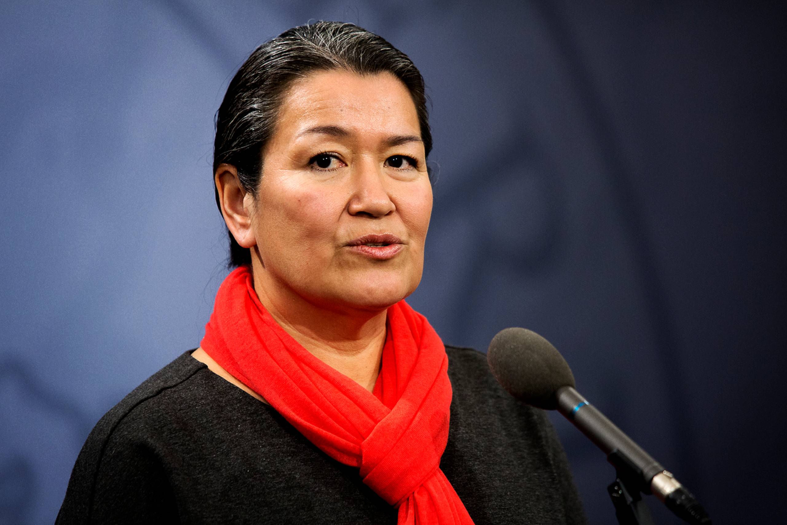 Aleqa Hammond var formand for landsstyret fra april 2013 til september 2014. Hun gik af, da det blev afsløret, at hun havde brugt over 100.000 kroner fra landskassen til private formål. Arkivfoto: Per Folkver