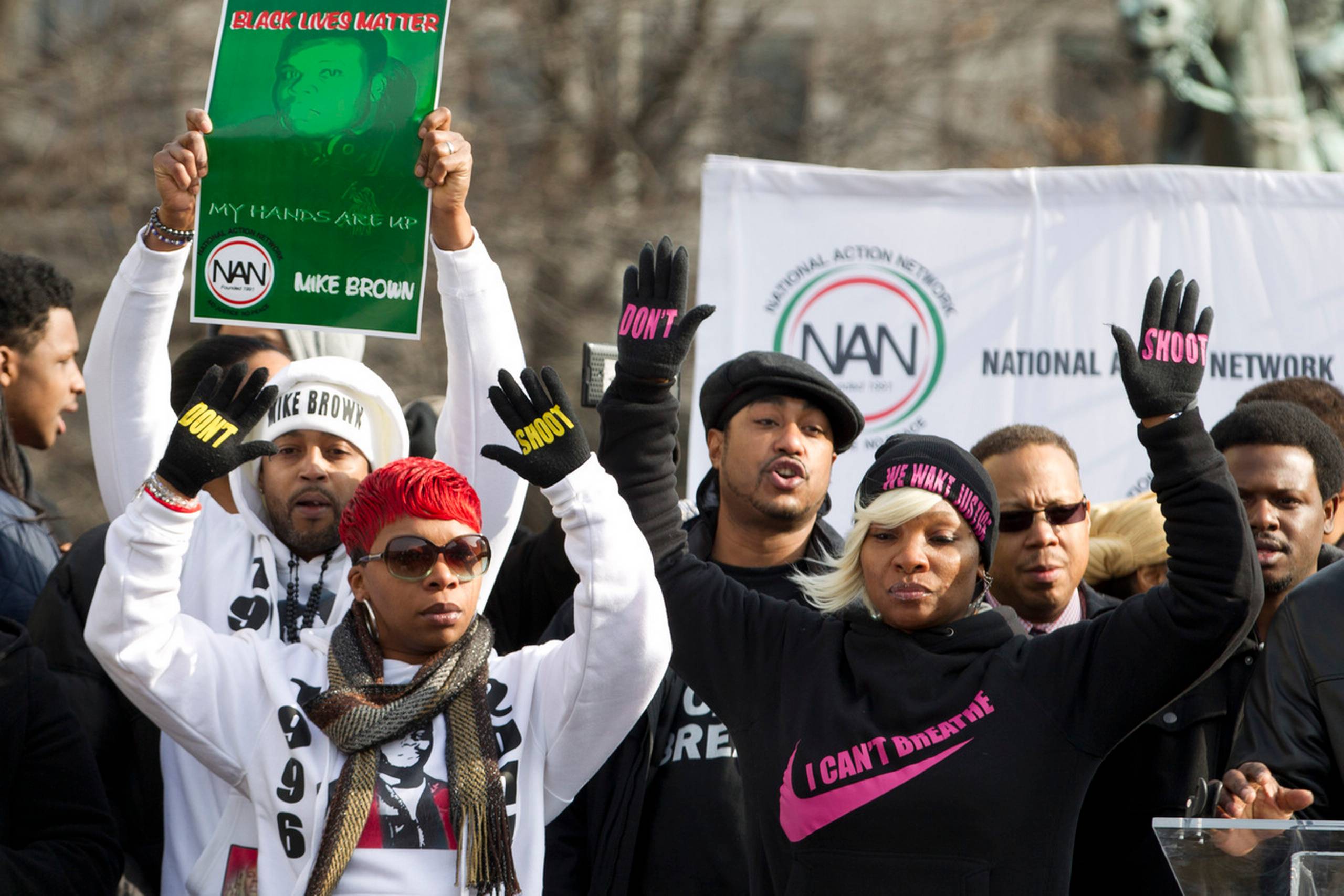 Lesley McSpadden, Michael Browns mor, var blandt demonstranterne i Washington, og hun var overrasket over detstore fremmøde.