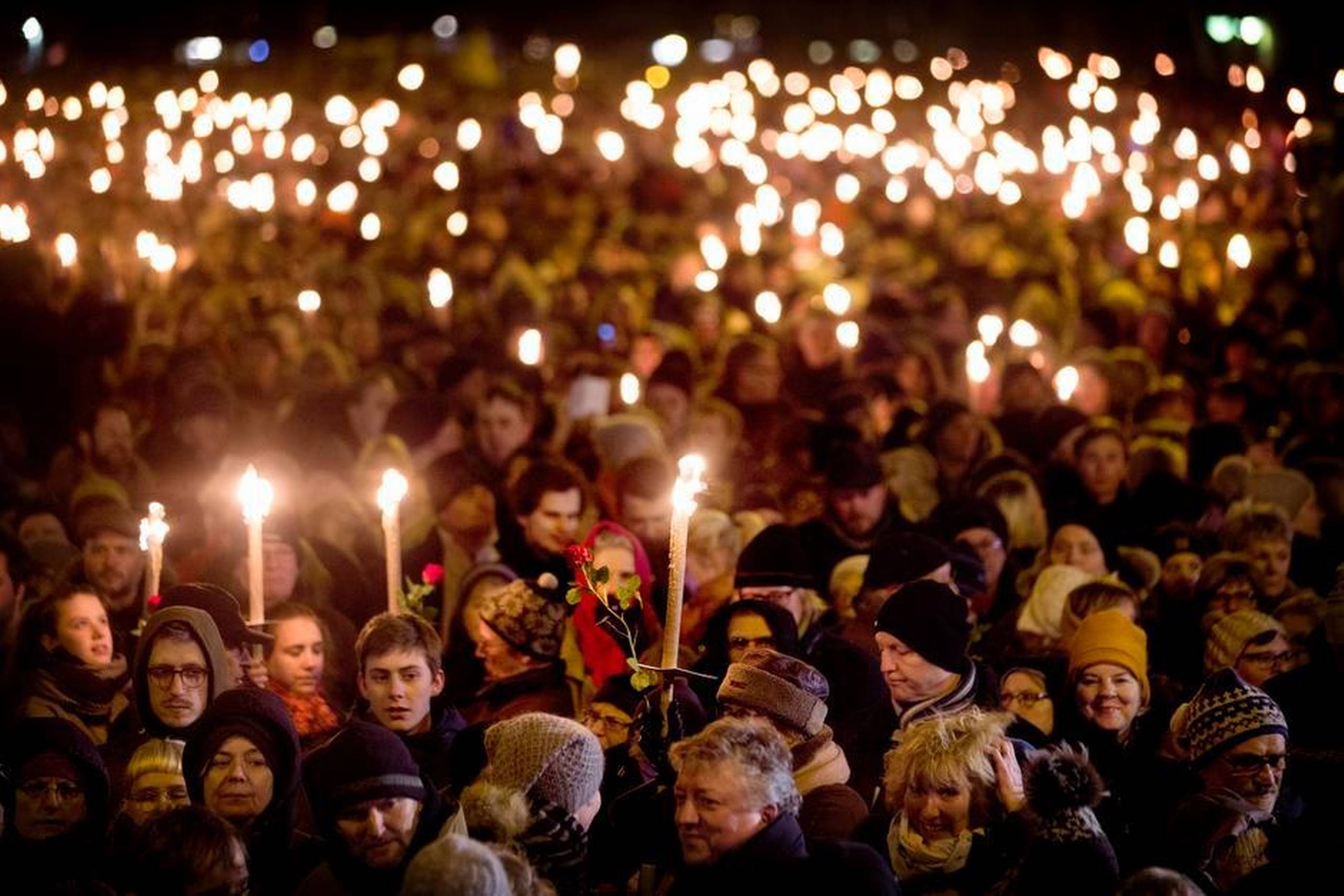 Mindehøjtidelighed ved Krudttønden i København med diverse talere. Foto: Finn Frandsen