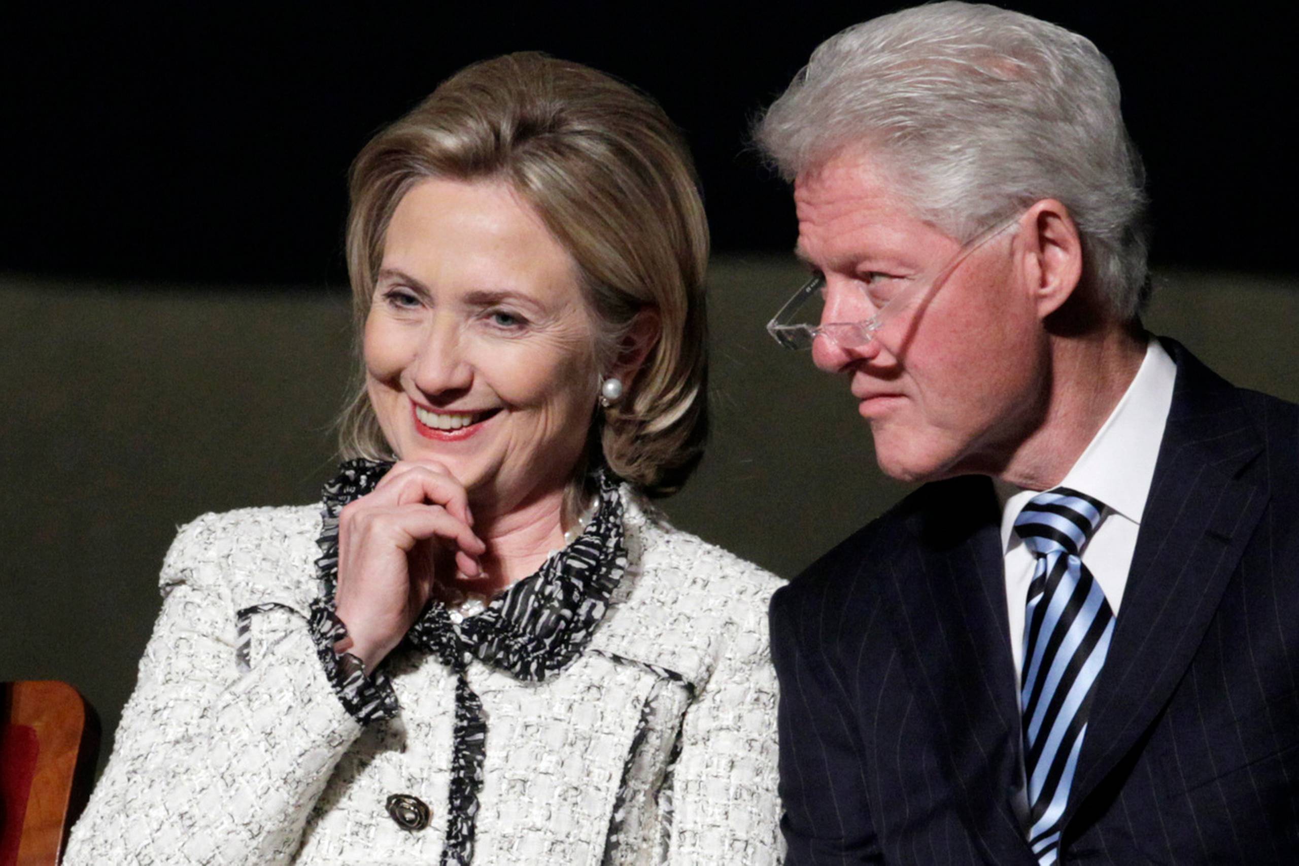 Hillary Rodham Clinton i selskab med sin mand, USA's tidligere præsident Bill Clinton.