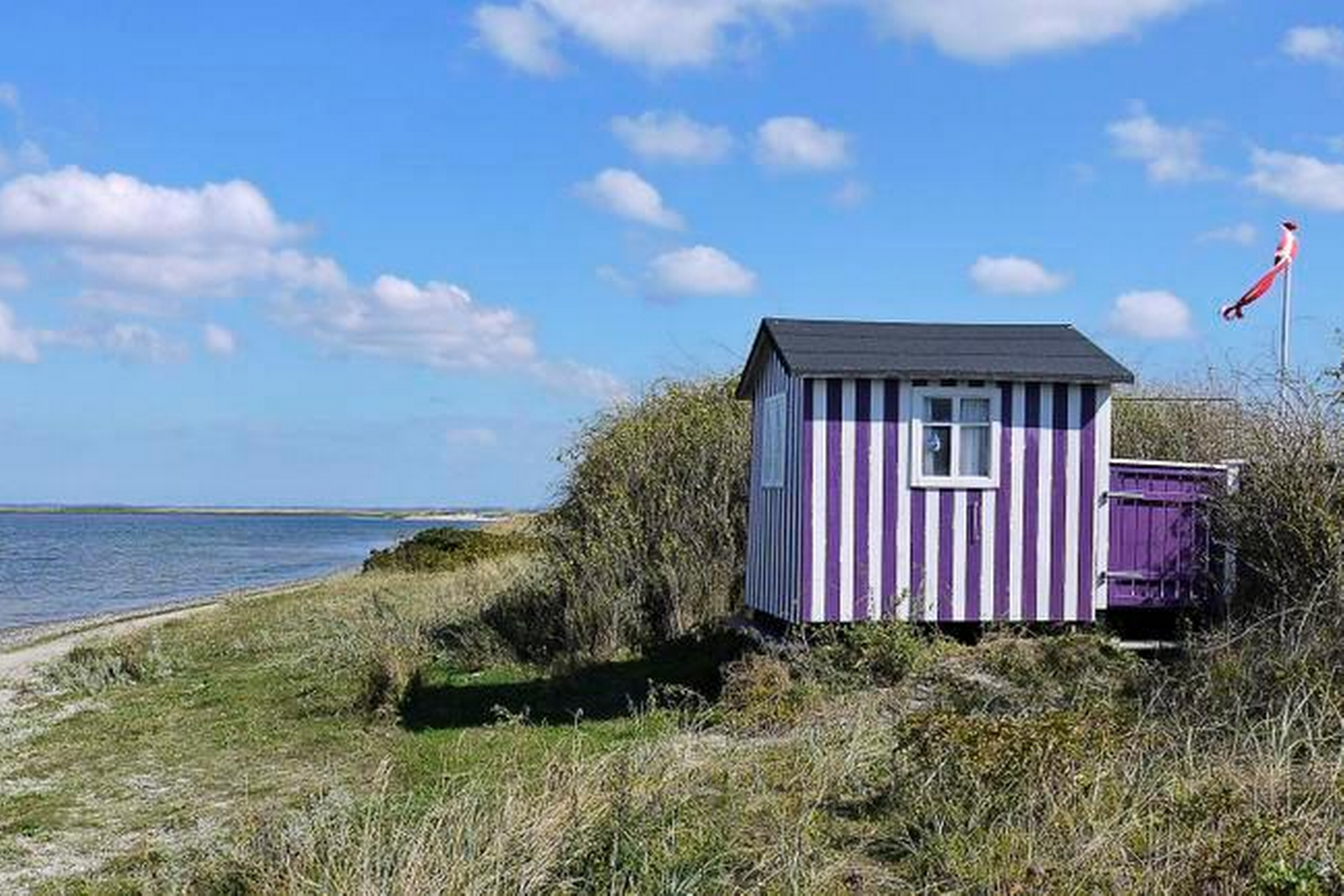 Marstal har en række badehuse at vise frem, de ligger på Eriks Hale.