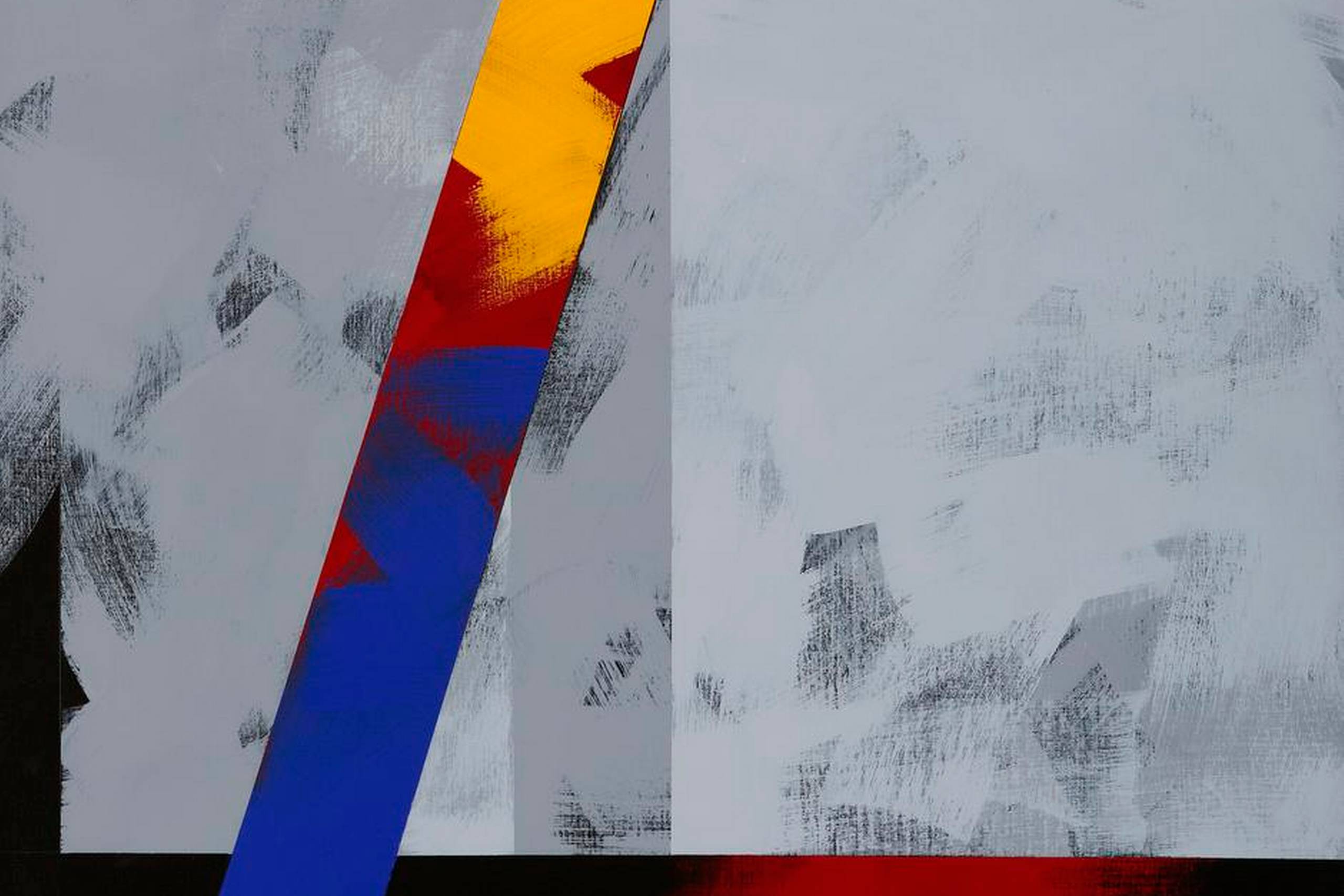 Atelierbillede, akryl på lærred, 100 x 120 cm, 2014-15.