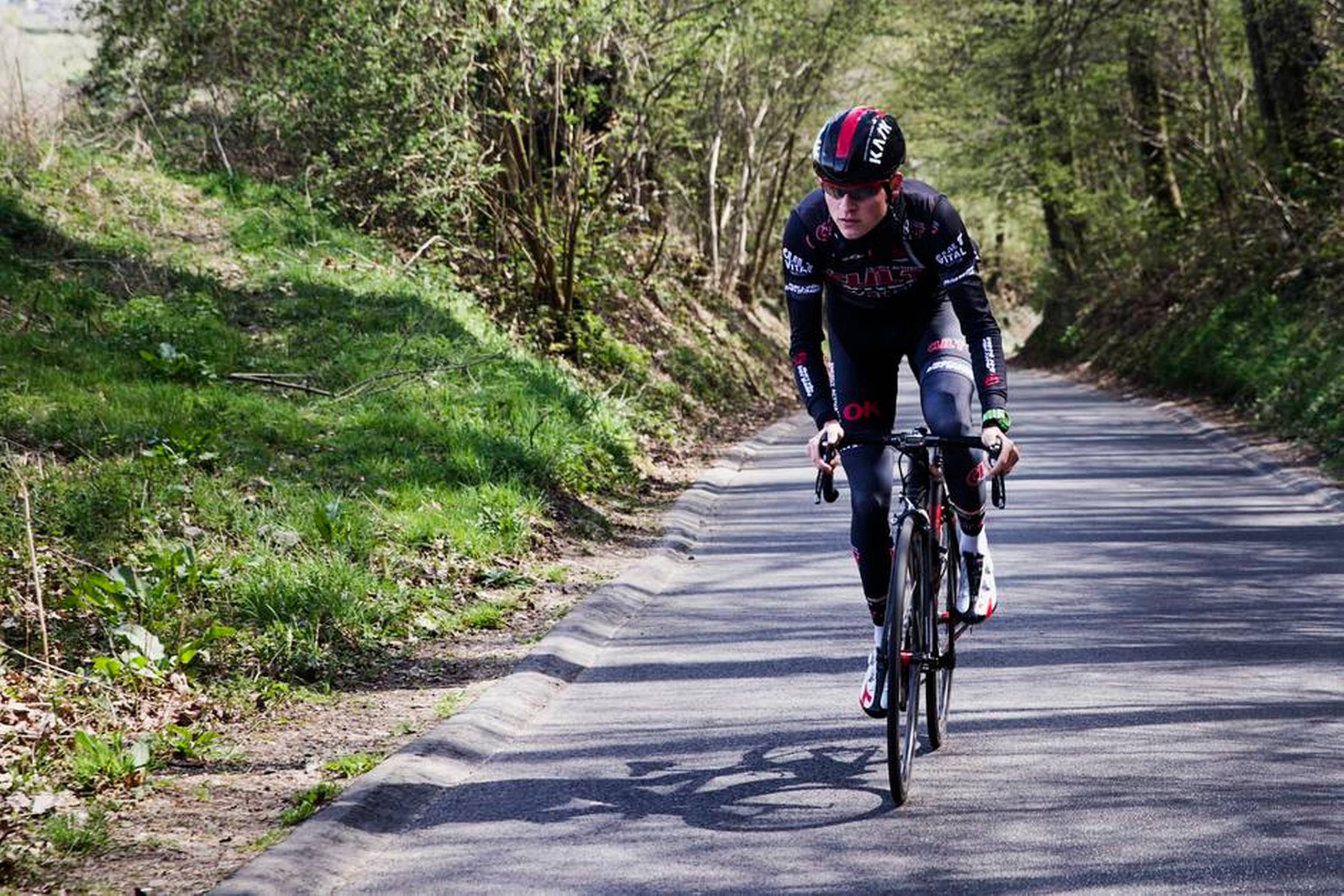 Rasmus Guldhammer, billedet, skal afløse Jakob Fuglsang på det danske VM-hold. Foto: Gregers Tycho