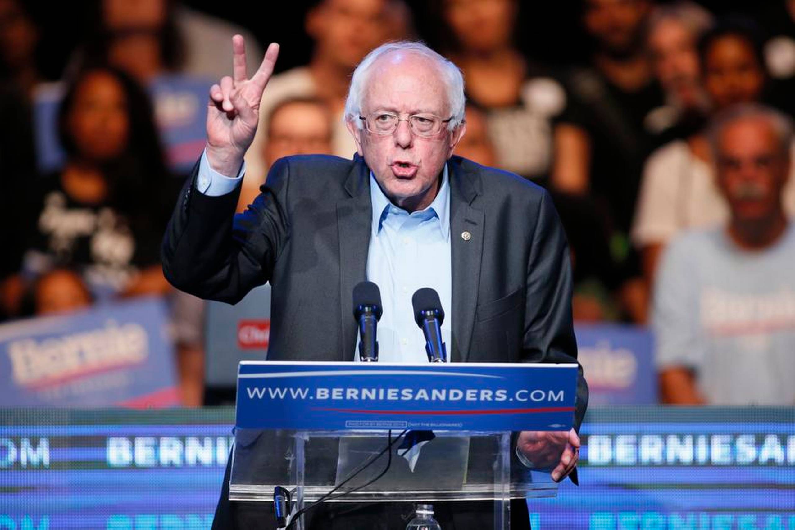 Danmark har længe været et forbillede for den demokratiske præsidentkandidat Bernie Sander. Foto Danny Moloshok/AP.