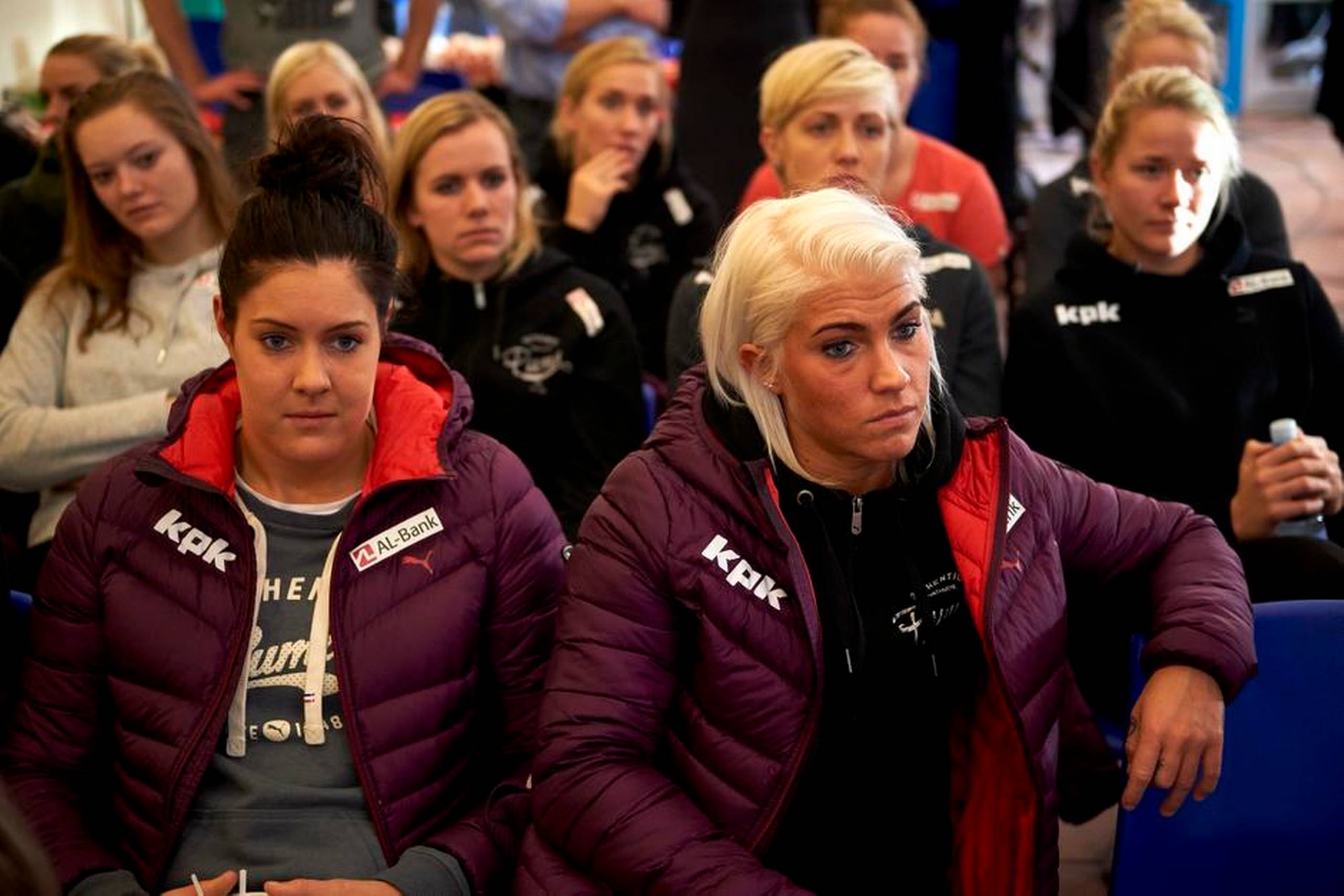 Kristina Kristiansen så lidt betænkelig ud på onsdagens pressemøde forud for VM, men det skal nok ændre sig, når først bolden hopper. Foto: Claus Bonnerup/Polfoto