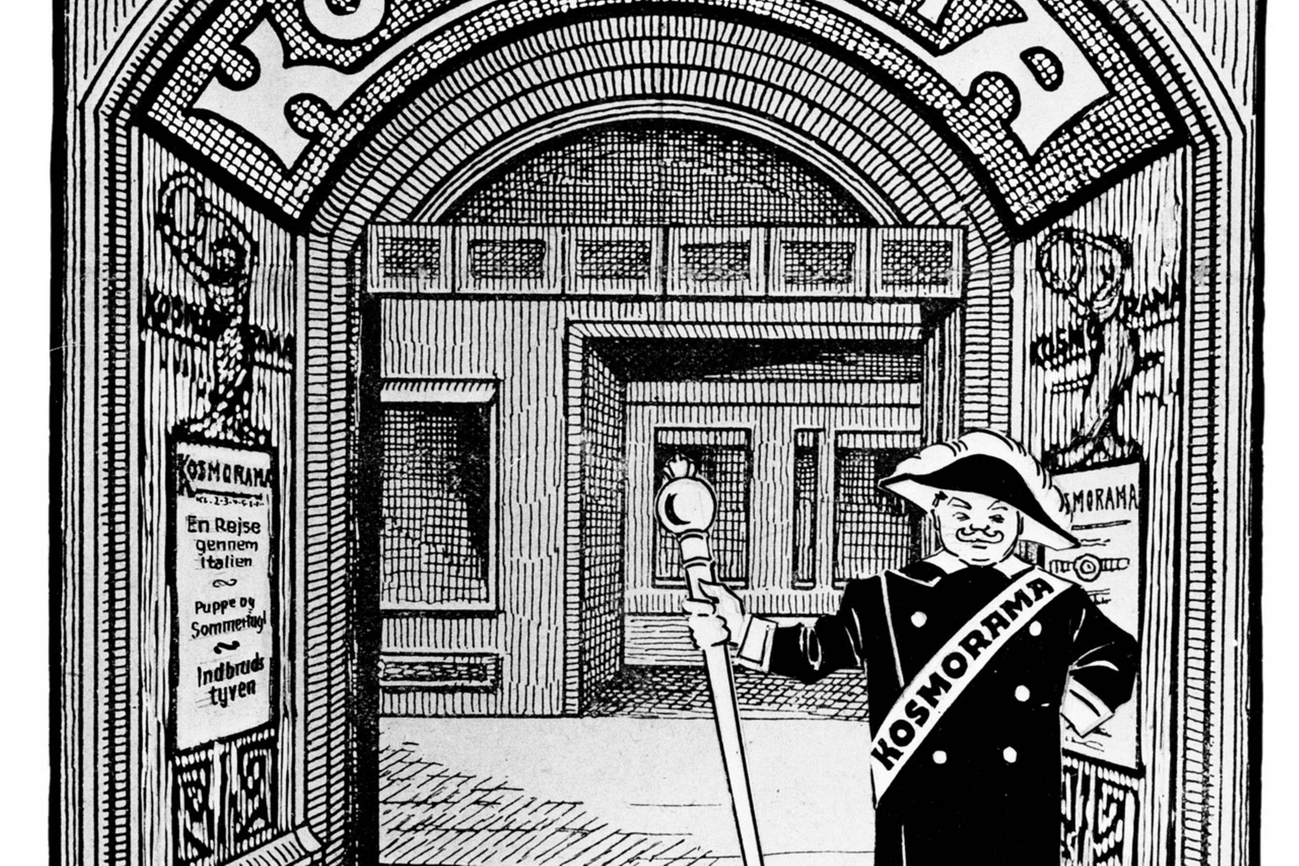 Biografer var som kirker. De skulle udkonkurrere teatrene, og det lykkedes, indtil de selv blev udkonkurreret af YouTube. Illustrationen er fra Kosmorama, der åbnede den 17. september 1904. 