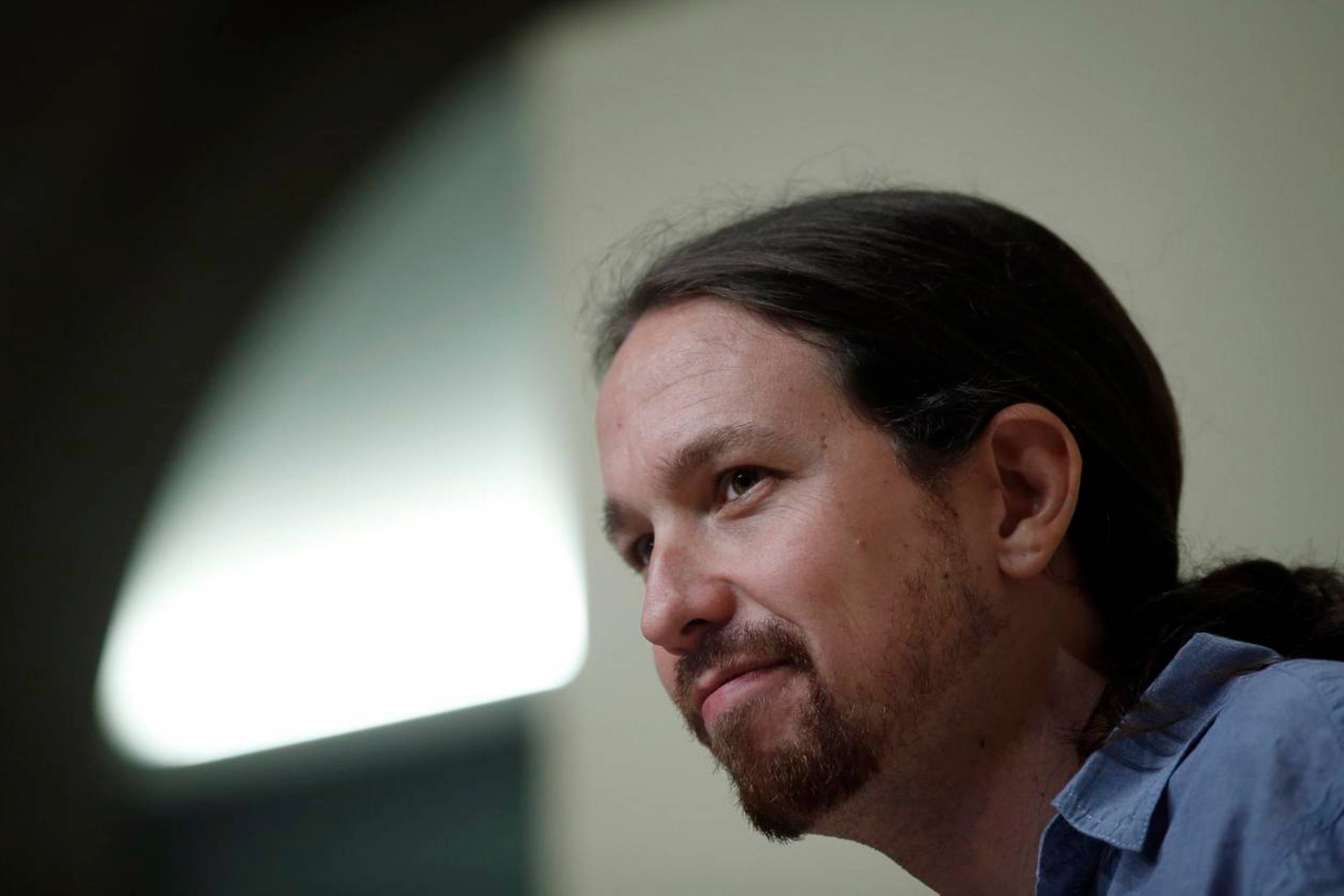 Pablo Iglesias leder Spaniens blot få år gamle venstrefløjsparti Podemos. Foto: Manu Fernandez/AP