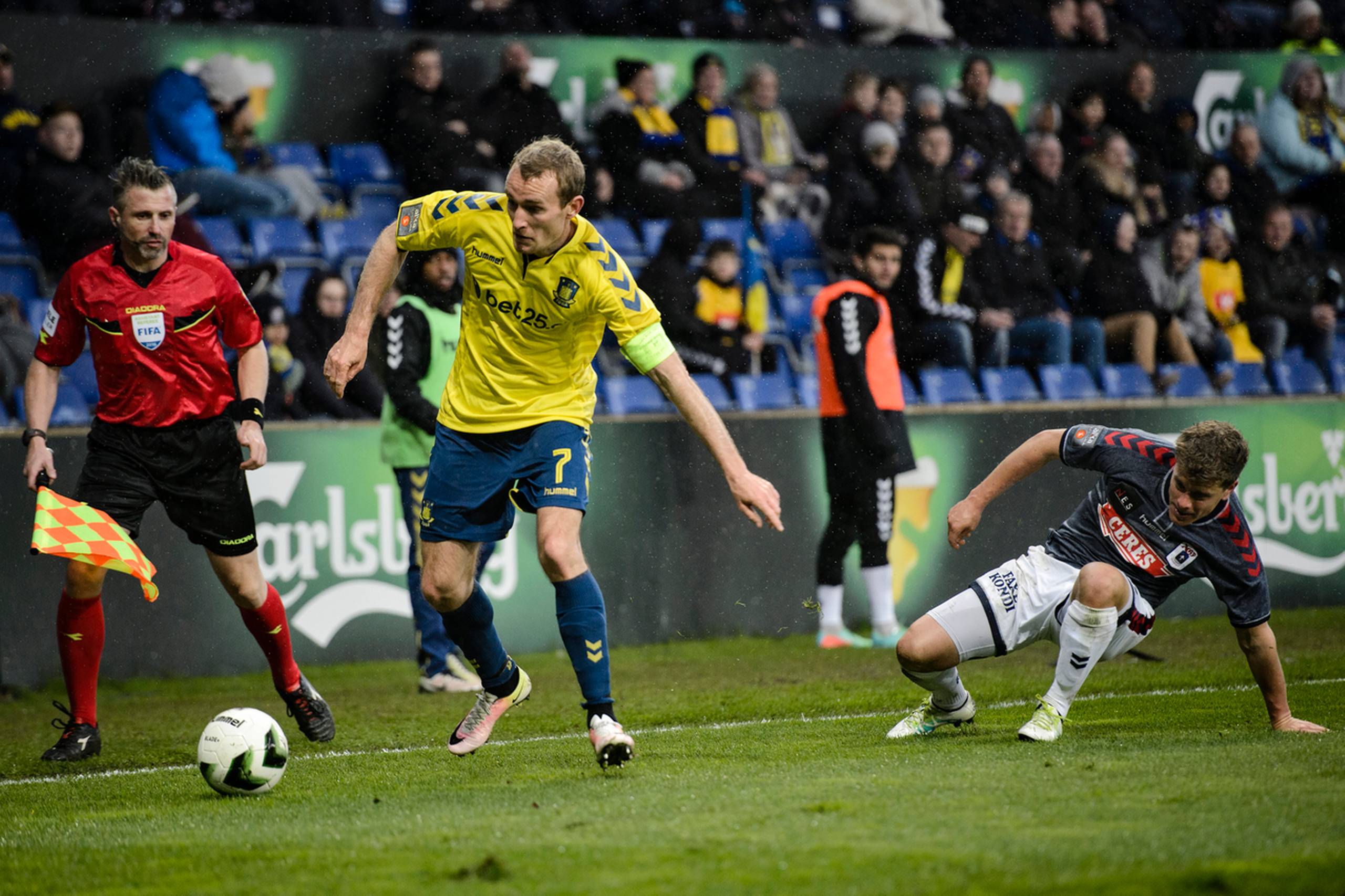 Thomas Kahlenberg, som her ses kort inden Brøndbys scoring til 2-1, kalder sejren over AGF fortjent