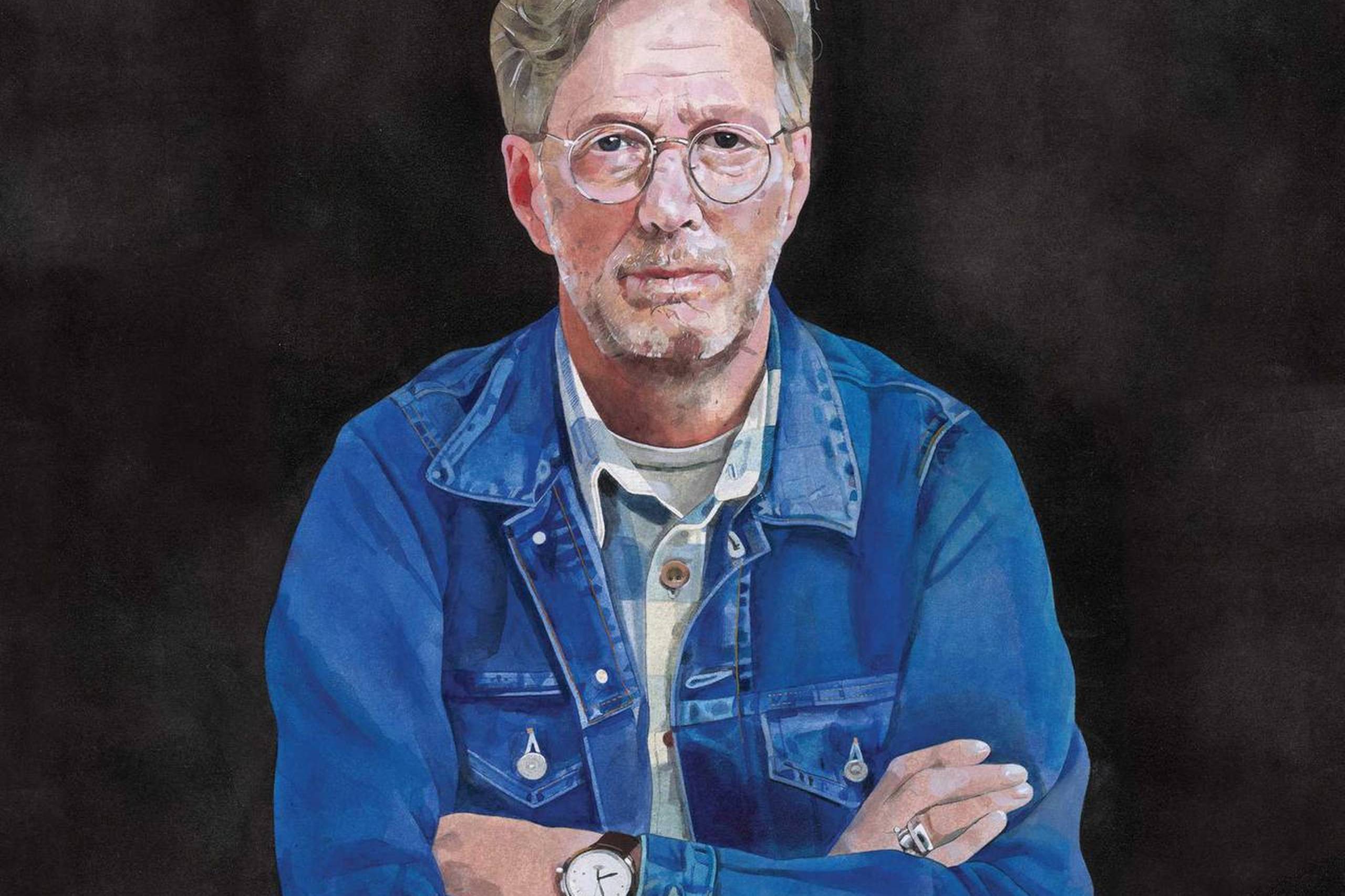 Sådan ser Eric Clapton ud på albumcoveret. Det er kreeret af den berømte kunstner Peter Blake. Foto: Universal Music
