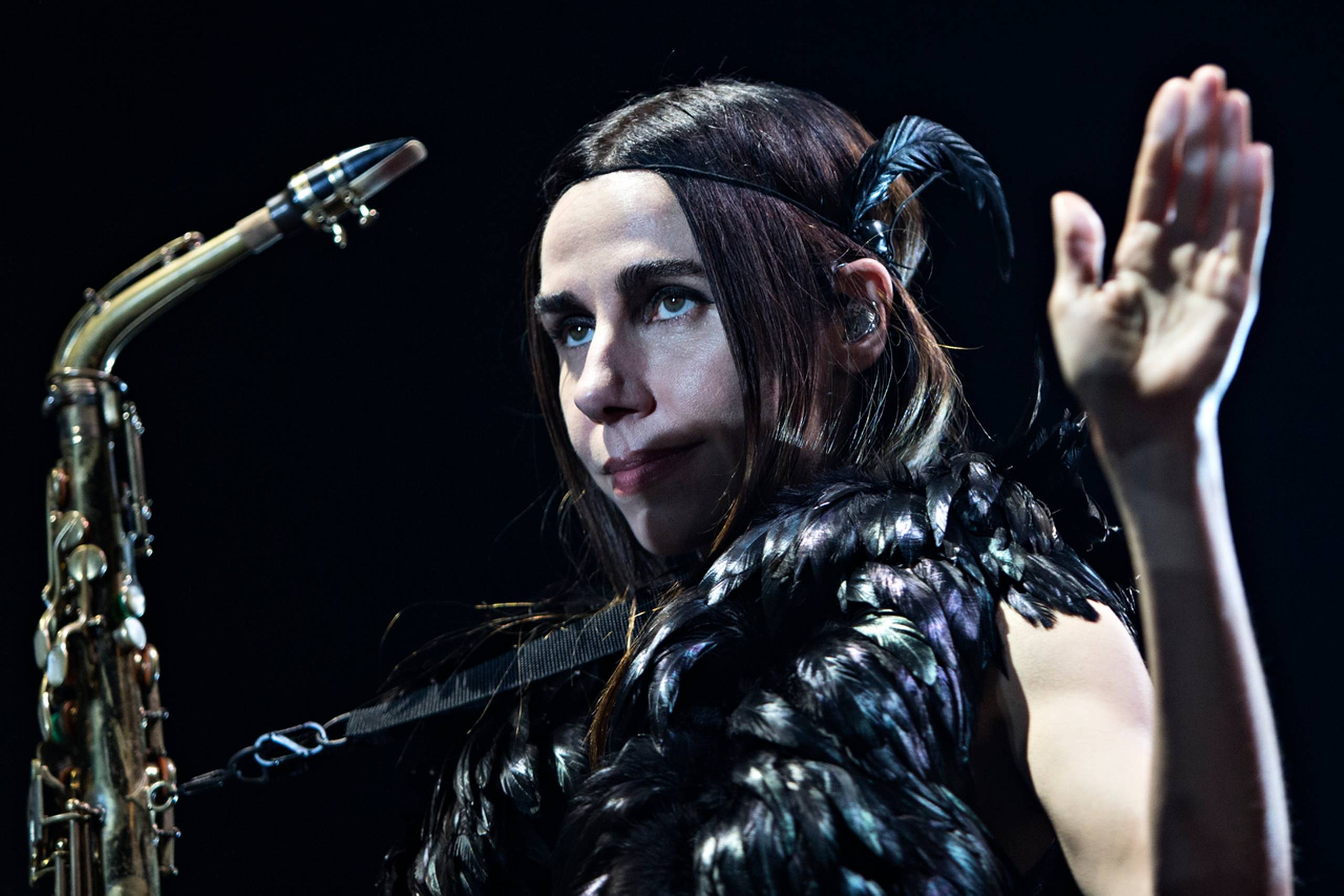 PJ Harvey spillede ifølge flere anmeldere til topkarakter på Roskilde Festival. Foto: Tobias Nicolai/Polfoto