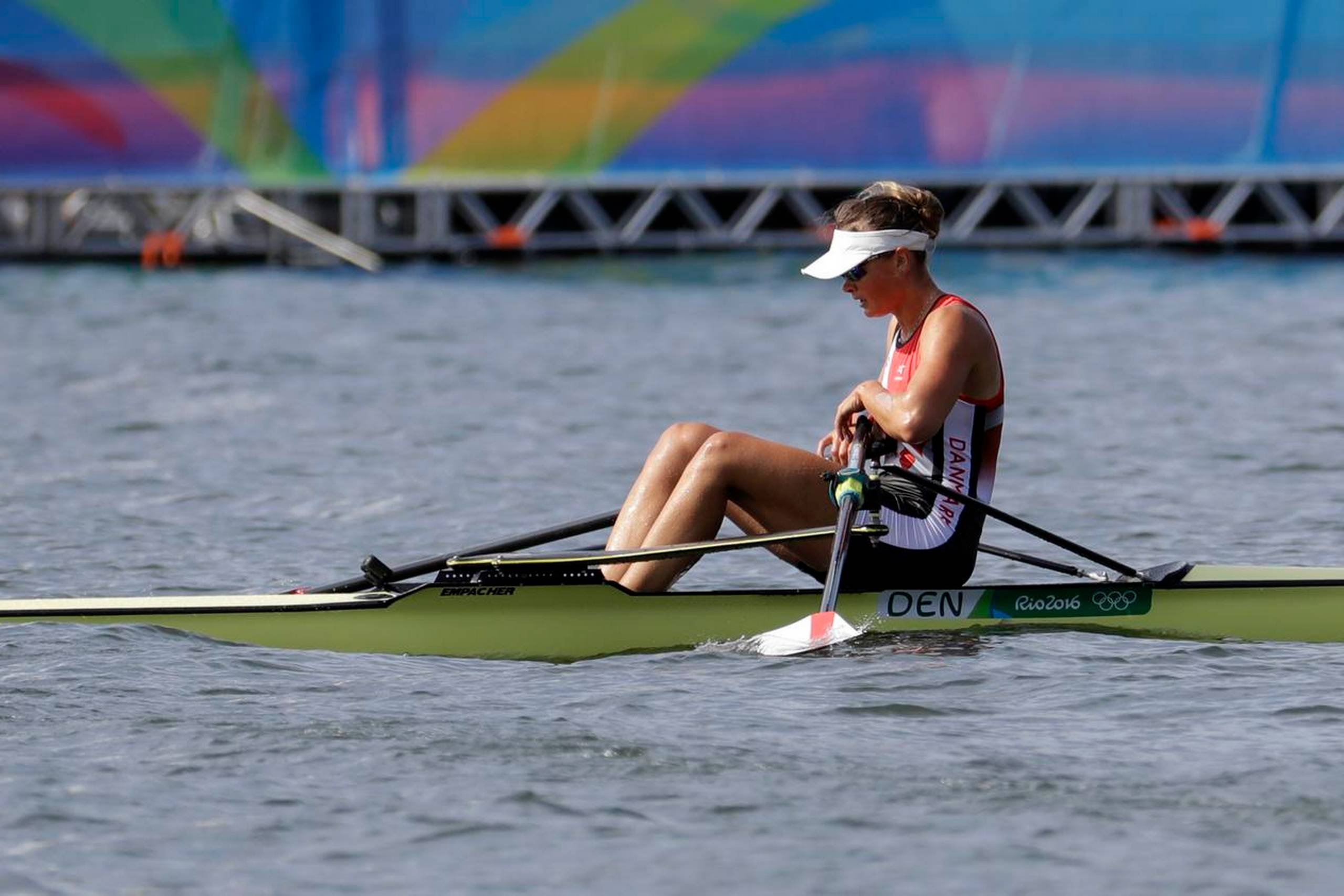 Fie Udby Erichsen blev sidste år opereret i sin ene underarm, men hun viste fin stil i singlesculleren trods svære betingelser. Foto: Andre Penner/AP