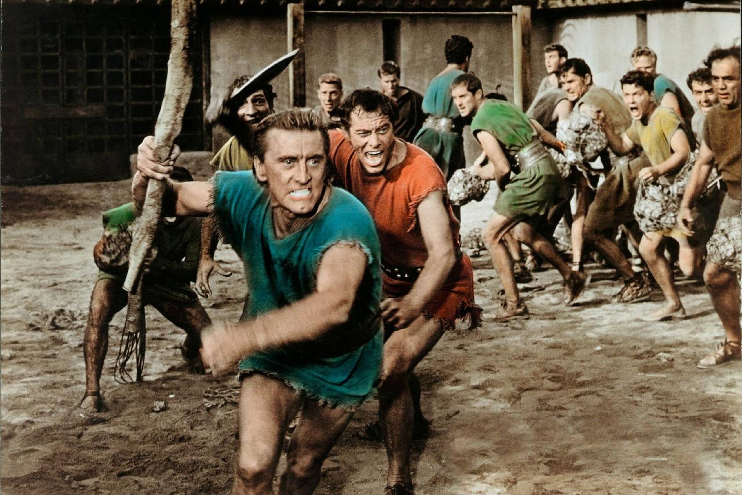 Filmen ”Spartacus” fra 1960 havde Kirk Douglas i hovedrollen og fortæller den tilsvarende historie som i ”Oprør i Capua”. Foto: Allstar Picture Library