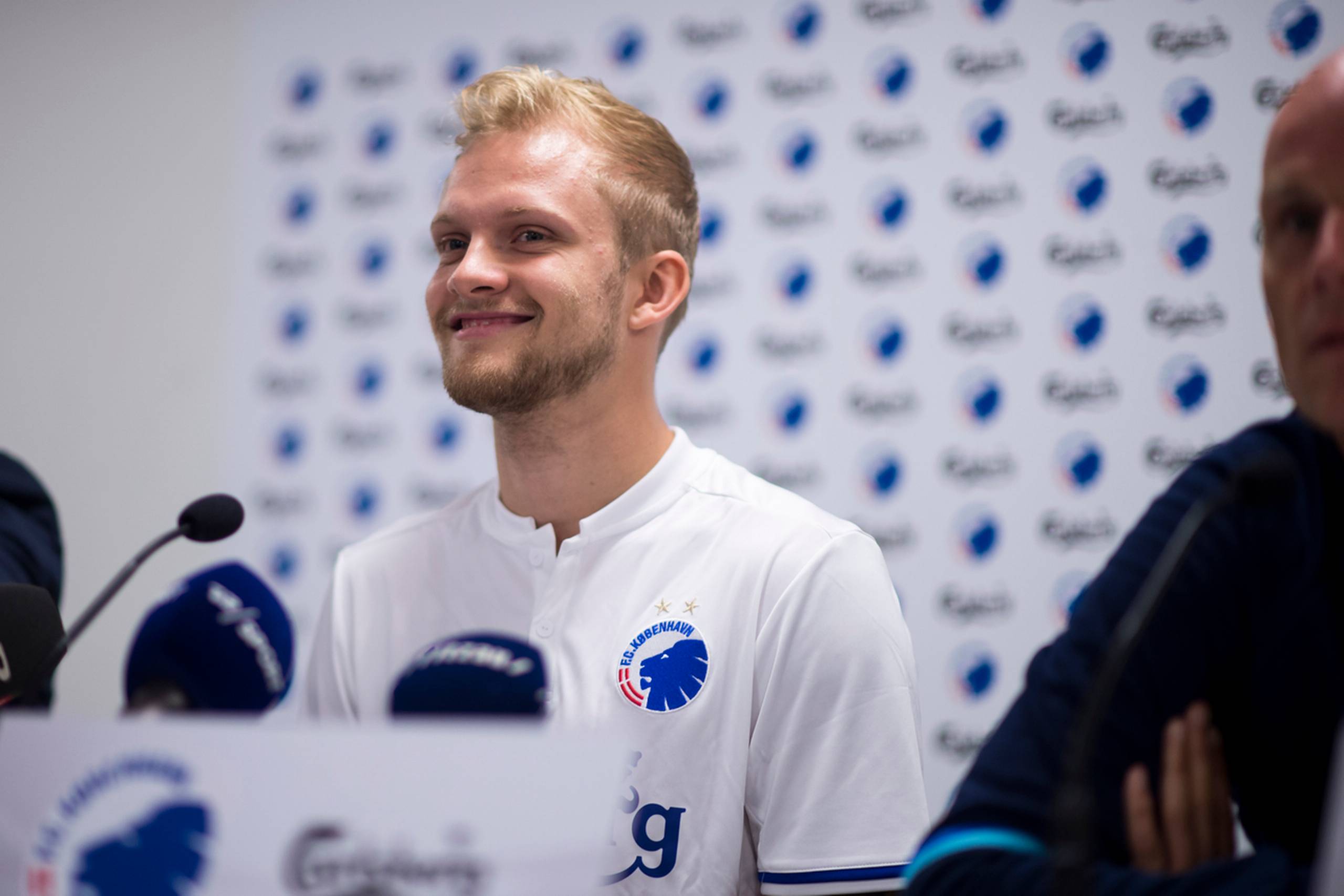 Nicolai Boilesen ved præsentationen i FCK. Foto: Jonas Olufson/Polfoto