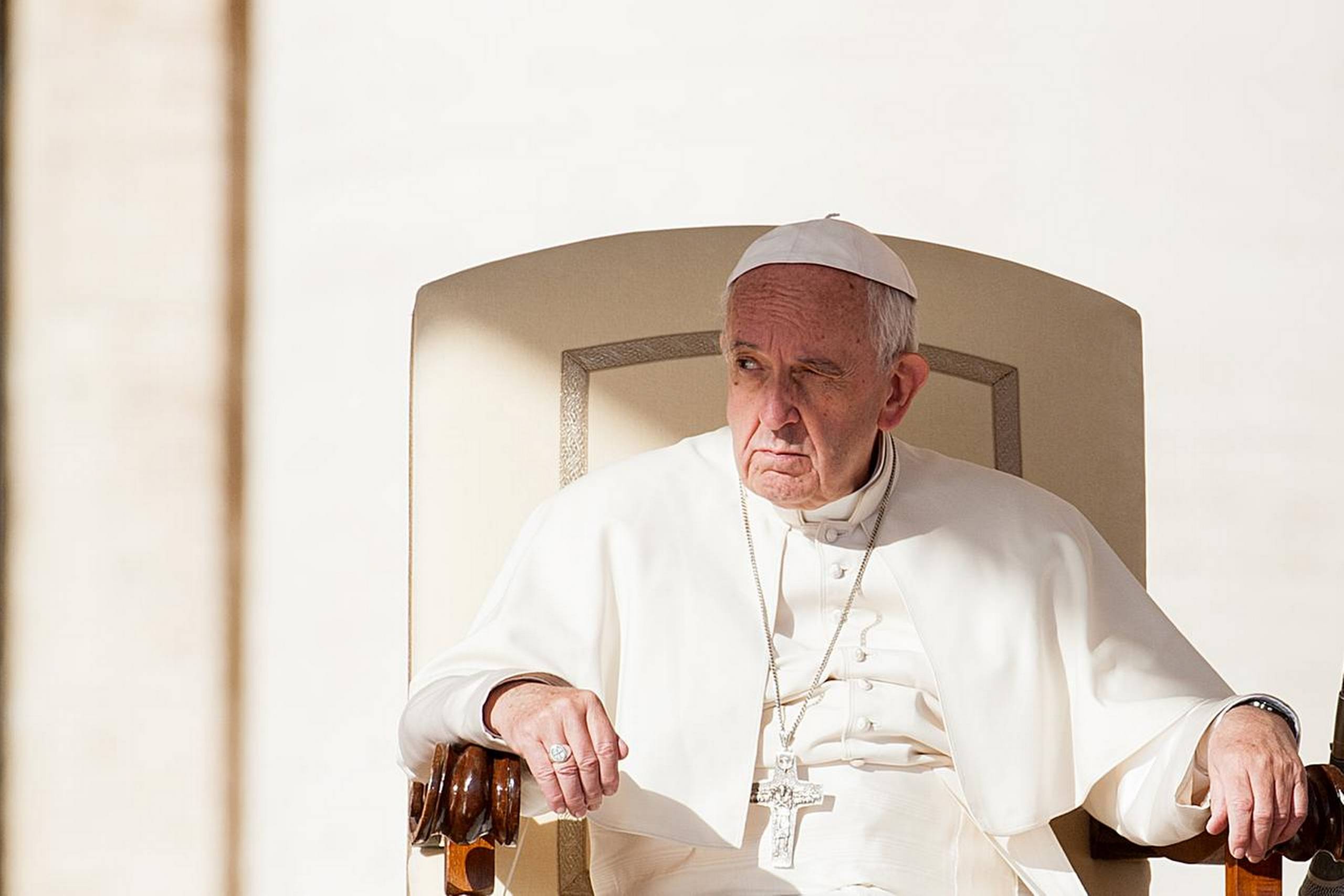 Pave Frans besøger for første gang Norden, når han mandag deltager i fælles gudstjeneste i domkirken i Lund, hvor Det Lutherske Verdensforbund blev grundlagt. Foto: Massimiliano Migliorato / CPP / Polaris.