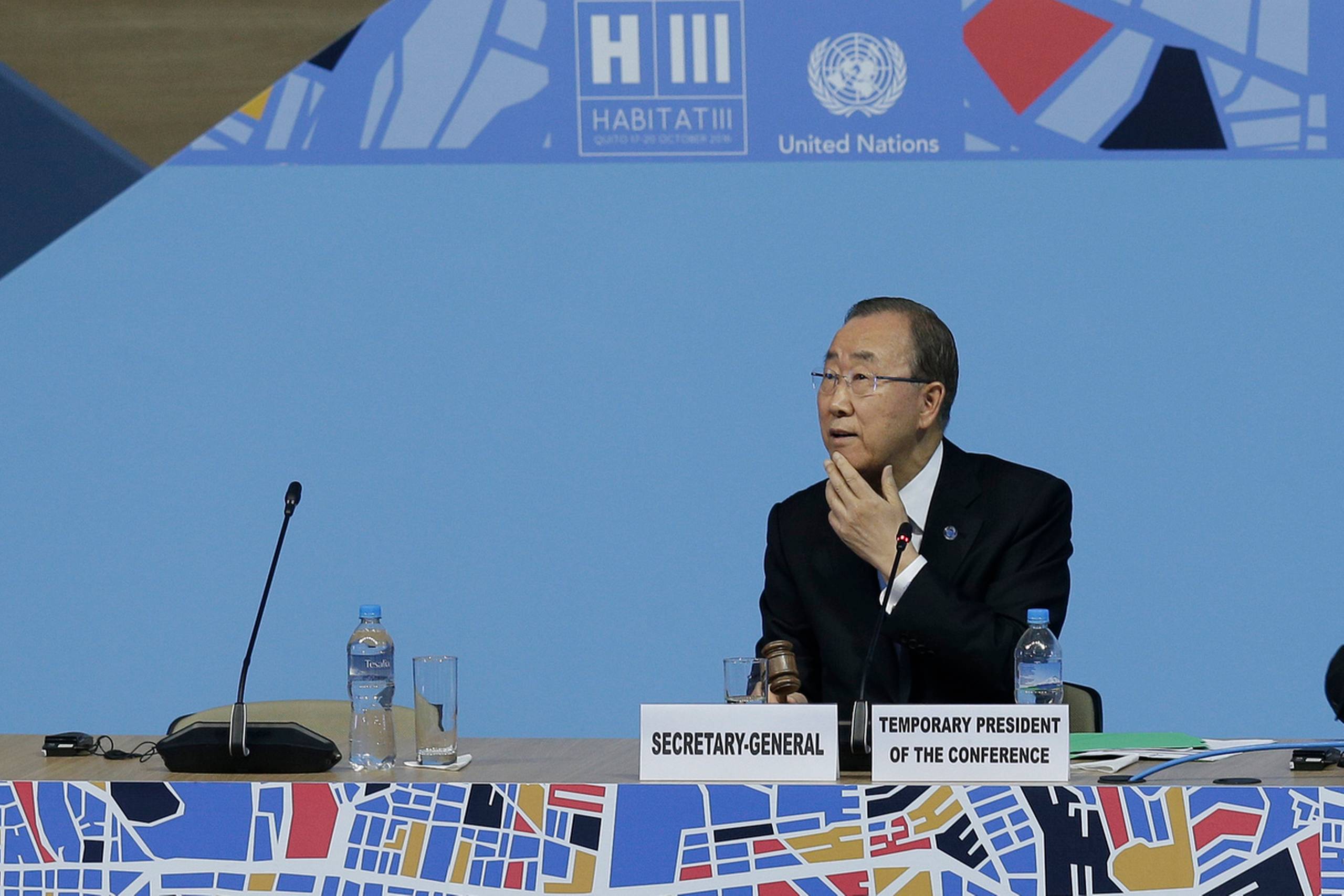 FN's generalsekretær, Ban Ki-moon, har fyret chefen for FN's fredsbevarende styrke i Sydsudan. AP Photo/Dolores Ochoa