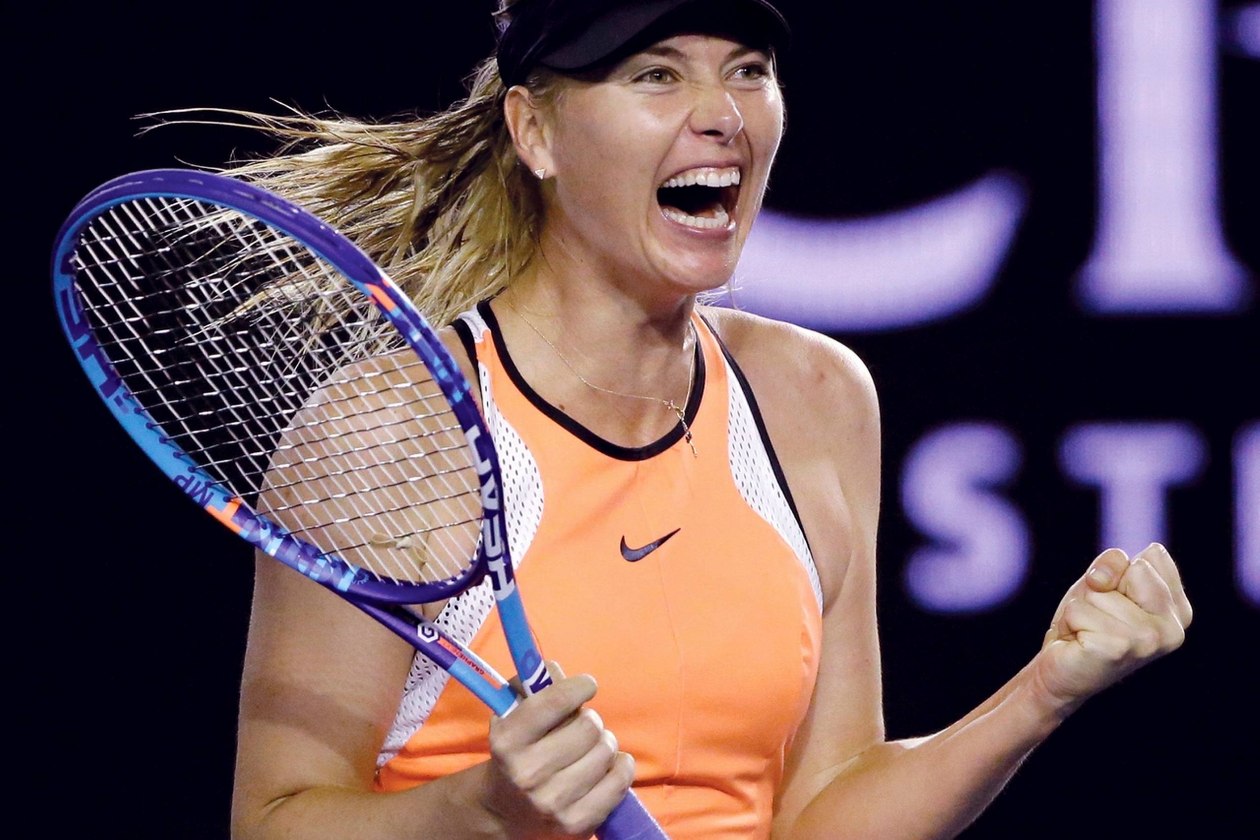 Maria Sharapova fotograferet under Australian Open i januar 2016. Kort efter blev hun testet positiv for stoffet meldonium. Foto: Aaron Favila/AP
