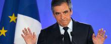Penelopegate saboterede den konservative kandidat Francois Fillons valgkamp i 2017, og han nåede ikke videre til anden runde. Foto: Michel Euler/AP
