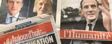 De franske avisers forsider er fyldt med første runde af præsidentvalget. Foto: Marie Louise Albers