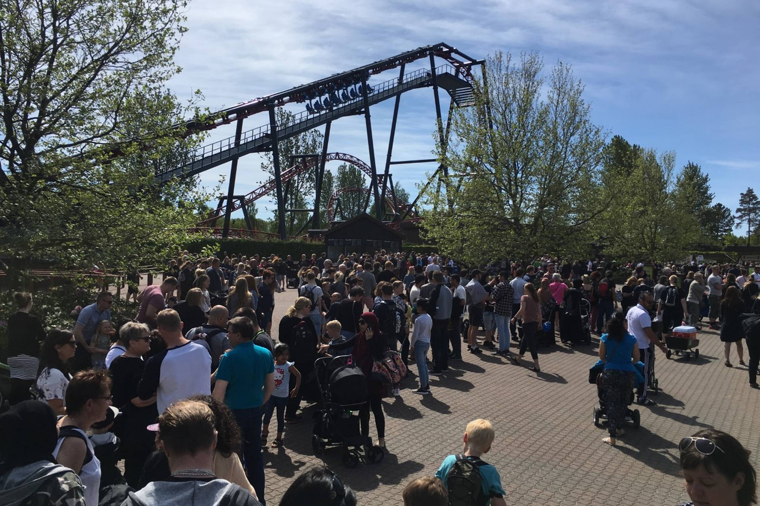 Der opstod køkaos ved Djurs Sommerland torsdag formiddag. Foto: Mattias Grøndal