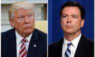 Den amerikanske præsident Donald Trump (tv) og den nu fyrede FBI-chef James Comey. Foto: AP