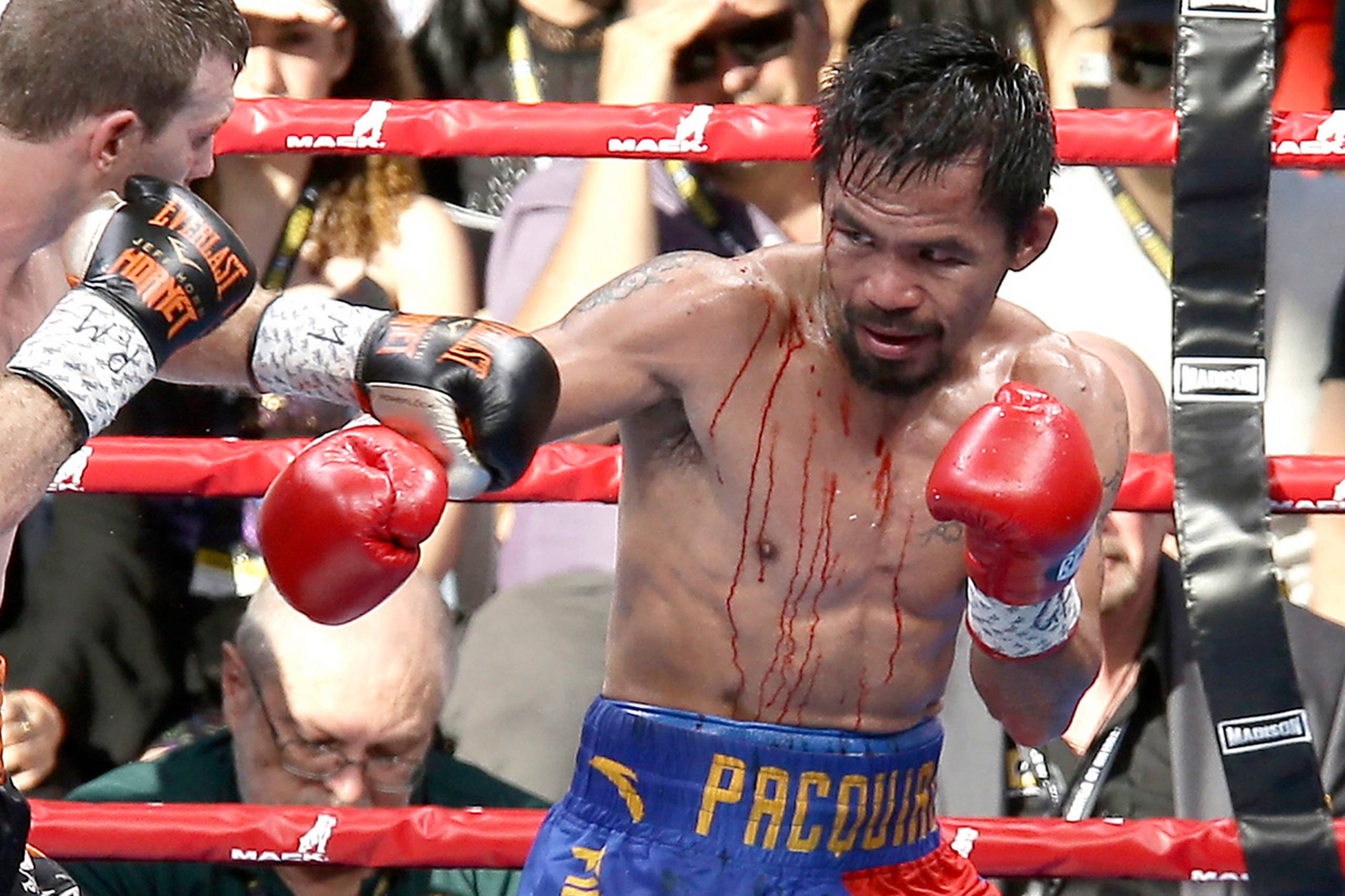 Manny Pacquiao i VM-kampen mod Jeff Horn. Foto: Tertius Pickard/AP