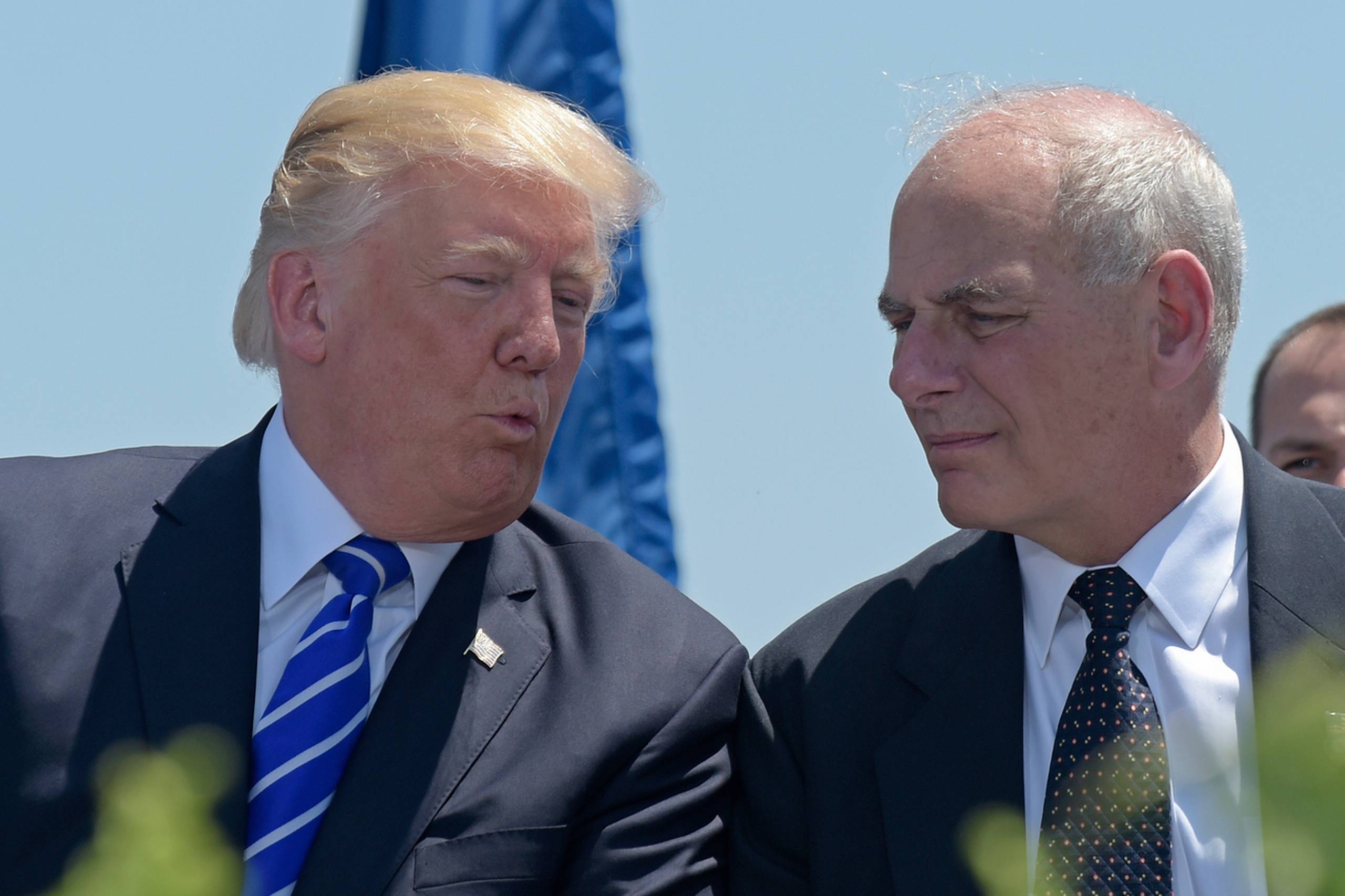Præsident Donald Trump og stabschef i Det Hvide Hus, John Kelly. Foto: Susan Walsh/AP