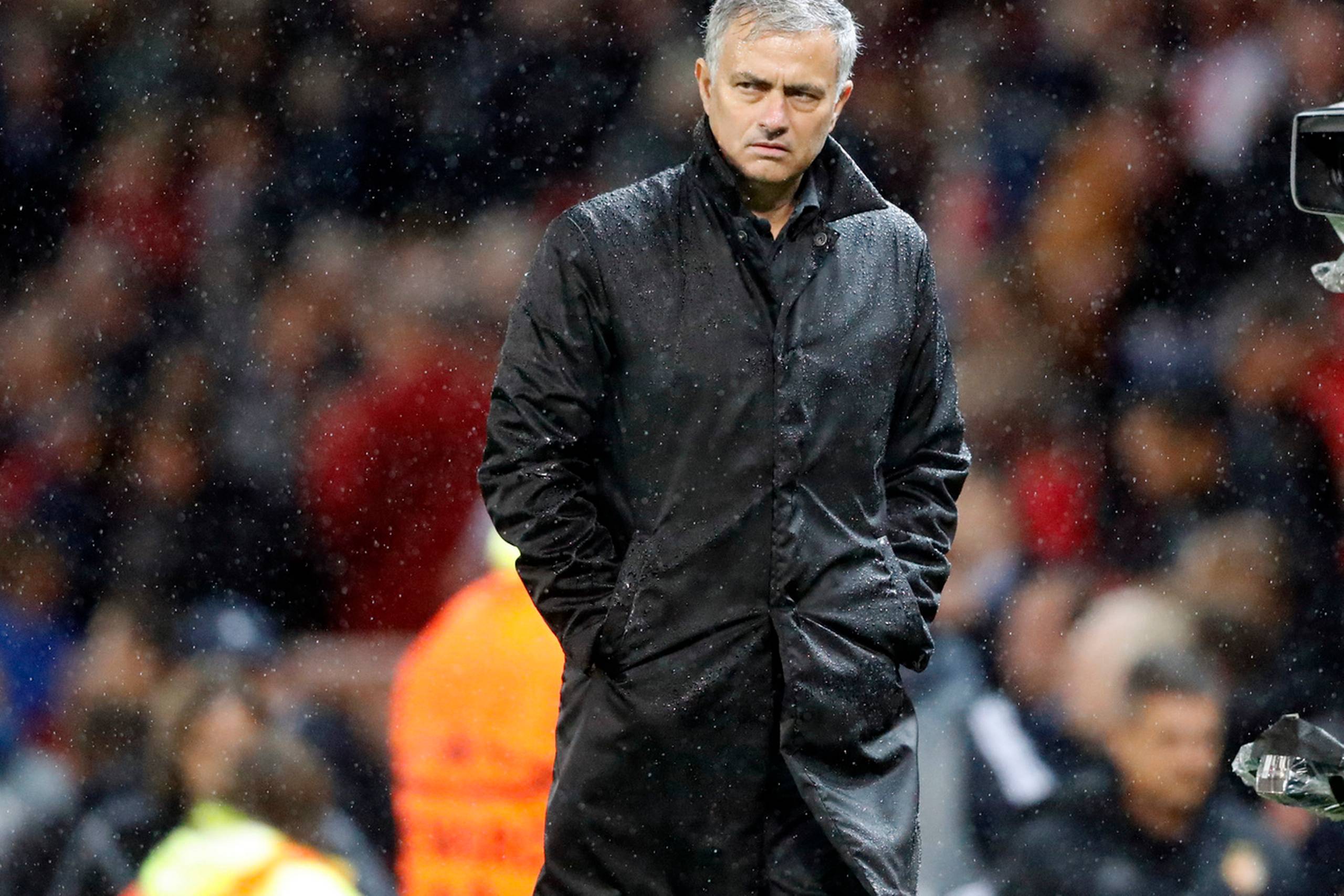 José Mourinho var ikke tilfreds med sit holds præstation efter 2-0 føringen. Foto: Frank Augstein/AP