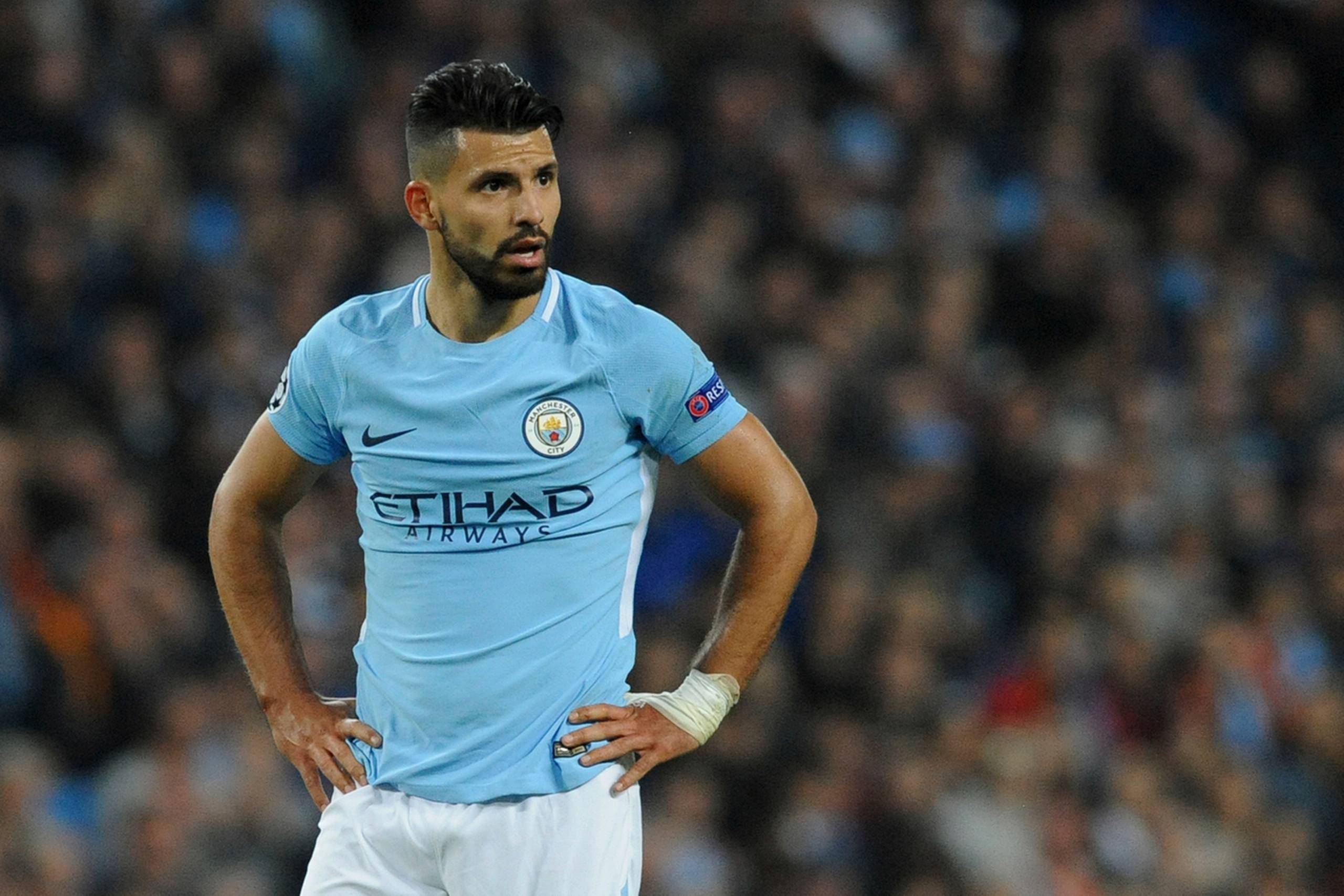 Sergio Agüero, som nu har scoret 36 gange for Argentina i karrieren, forblev på hospitalet for at blive undersøgt nærmere.  Arkivfoto: Rui Vieira/AP