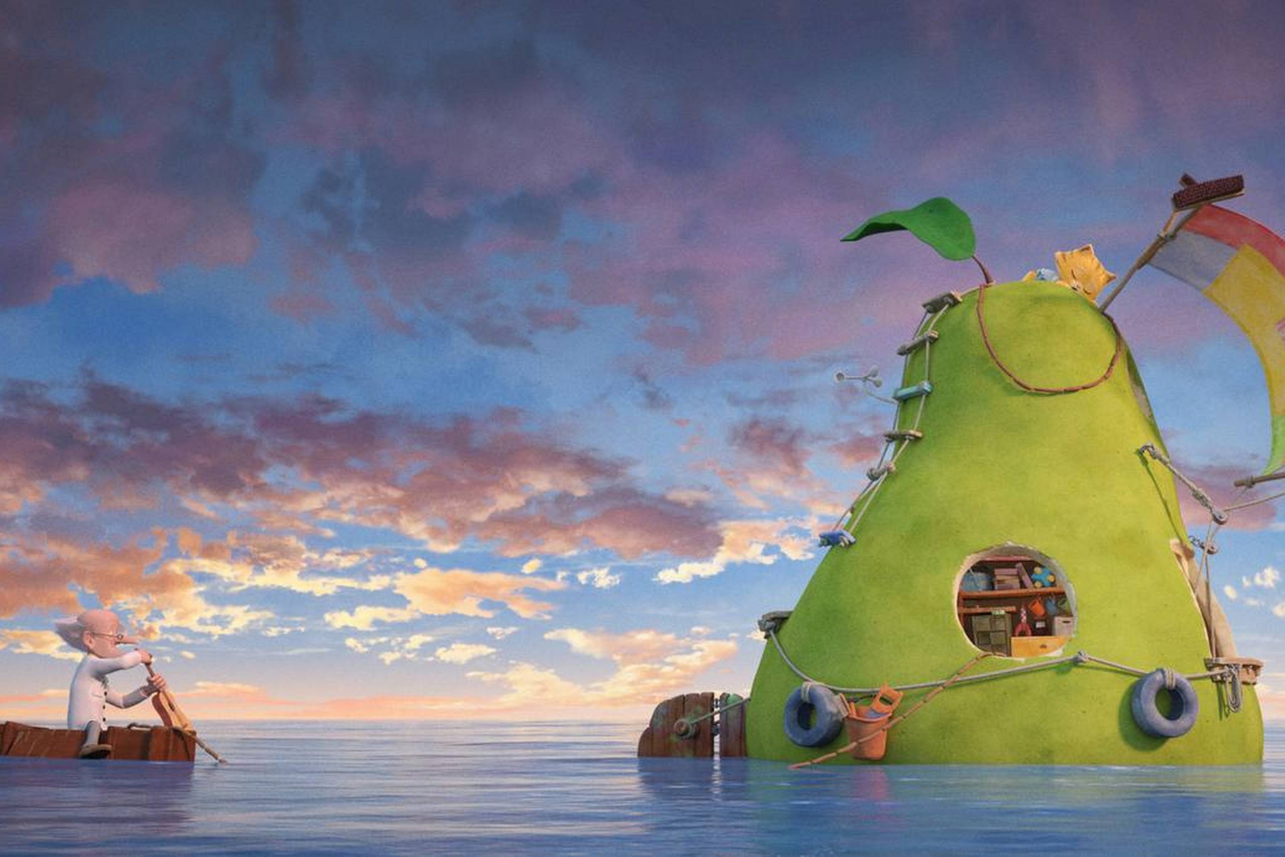 ”Den utrolige historie om den kæmpestore pære” åbner op for en verden af mekaniske overraskelser, venskab og sammenhold. Foto: Nordisk Film