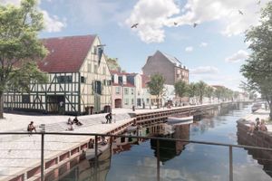 Det vindende forslag fra arkitektkonkurrencen er nu blevet til en realiserbar plan for fritlæggelsen af Bygholm Å og det nye åkvarter.